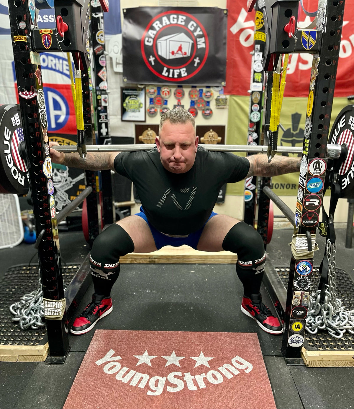 Garage Gym Life Logo 3x3 Vinyl Banner