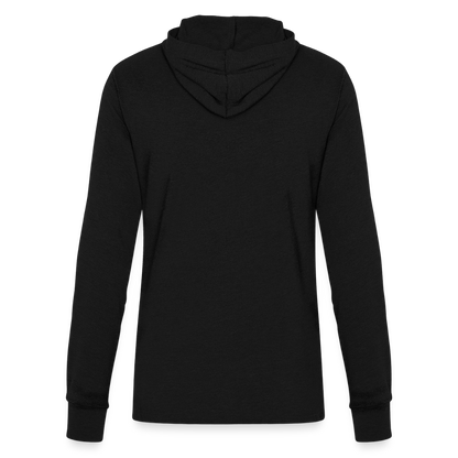 #garagegymlife Unisex Long Sleeve Hooded T-Shirt - Lightweight Year-Round Hoodie - black