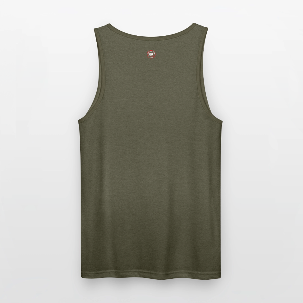 Men's Best Gym In Town Tri-Blend Organic Tank - heather olive