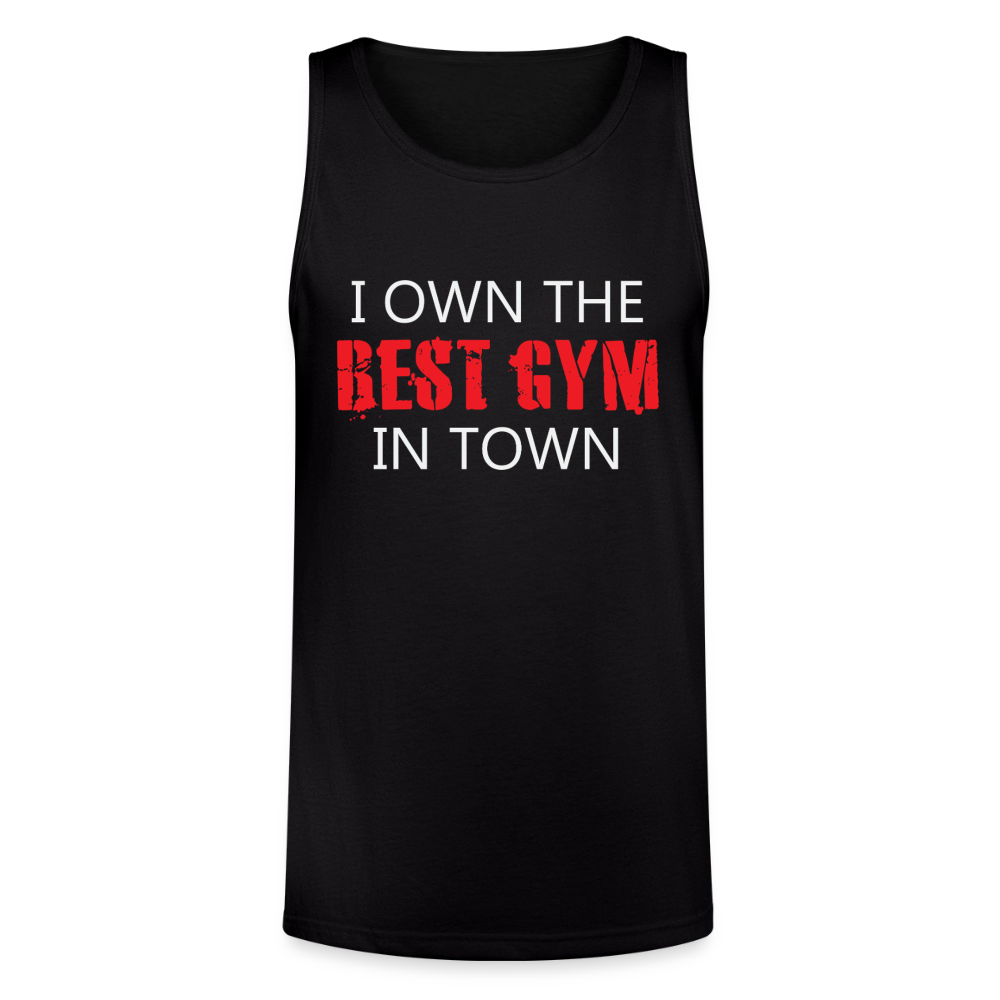 Men's Best Gym In Town Tri-Blend Organic Tank - black