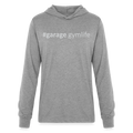 #garagegymlife Unisex Long Sleeve Hooded T-Shirt - Lightweight Year-Round Hoodie - heather grey