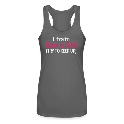 Women’s Performance Racerback Tank Top - charcoal
