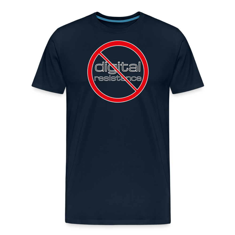 Men's Anti Digital Resistance Premium T-Shirt - deep navy