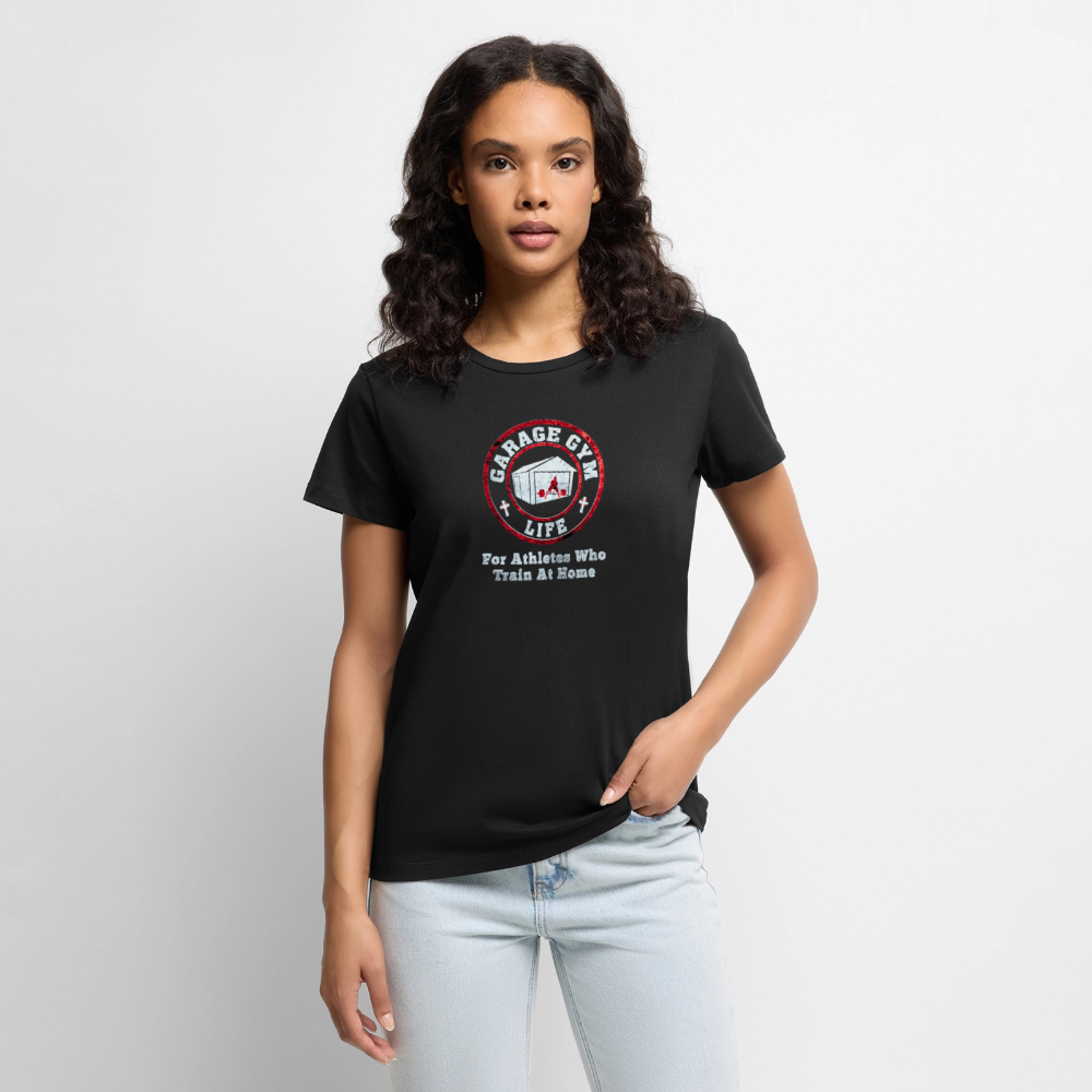 Women’s  Garage Gym Life Logo Premium T-Shirt - black