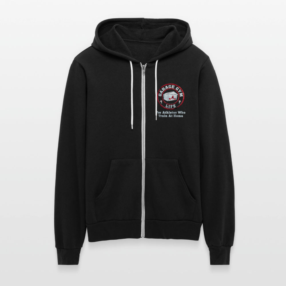 Unisex Full Zip Hoodie - black