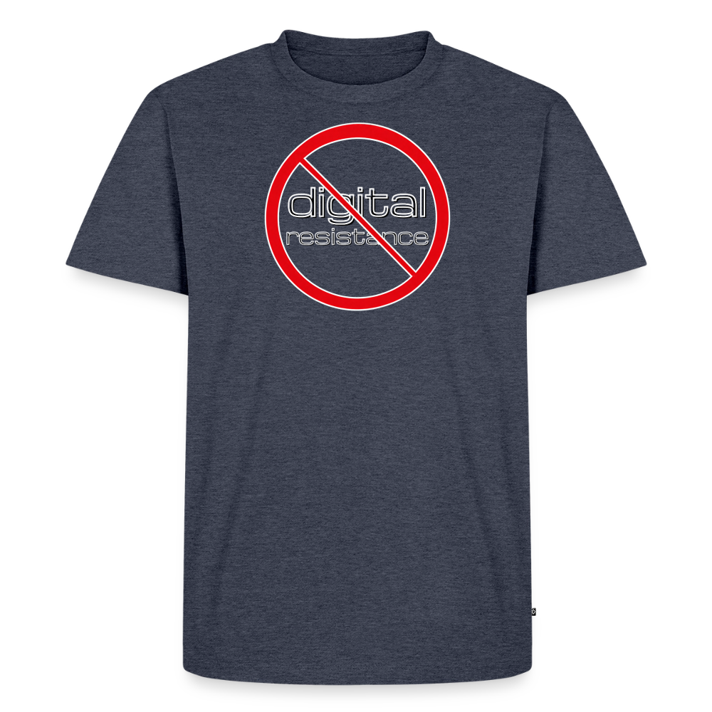 Men's Anti Digital Resistance Premium T-Shirt - heather denim 