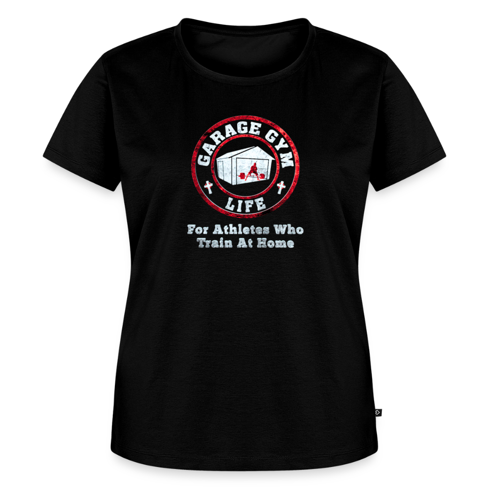 Women’s  Garage Gym Life Logo Premium T-Shirt - black