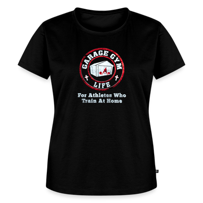 Women’s  Garage Gym Life Logo Premium T-Shirt - black