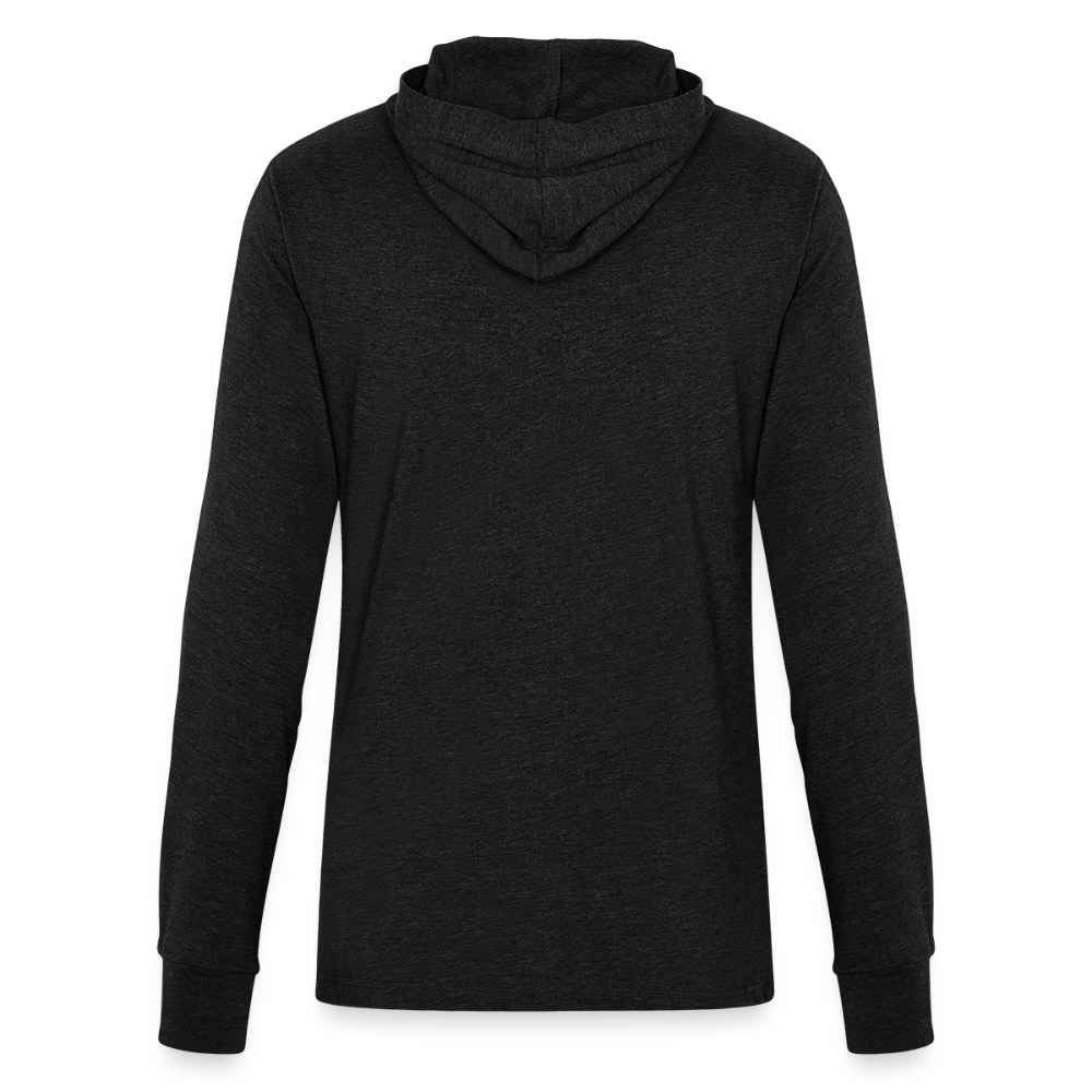 #garagegymlife Unisex Long Sleeve Hooded T-Shirt - Lightweight Year-Round Hoodie - heather black