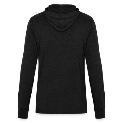 #garagegymlife Unisex Long Sleeve Hooded T-Shirt - Lightweight Year-Round Hoodie - heather black