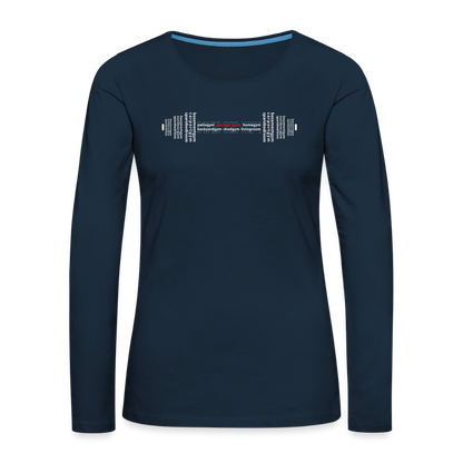 Women's Premium Long Sleeve T-Shirt - deep navy