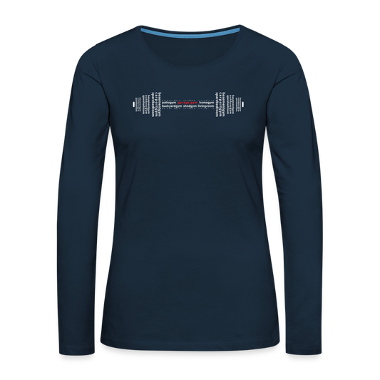 Women's Premium Long Sleeve T-Shirt - deep navy