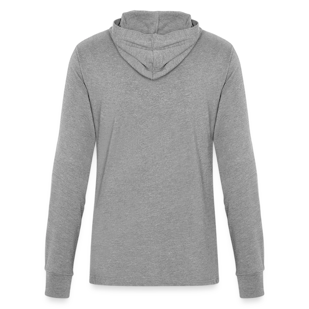 #garagegymlife Unisex Long Sleeve Hooded T-Shirt - Lightweight Year-Round Hoodie - heather grey