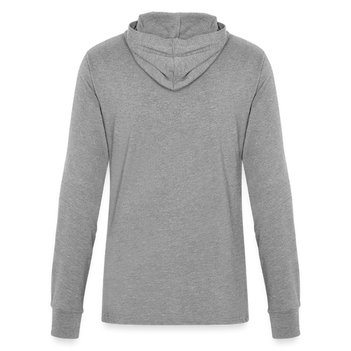 #garagegymlife Unisex Long Sleeve Hooded T-Shirt - Lightweight Year-Round Hoodie - heather grey