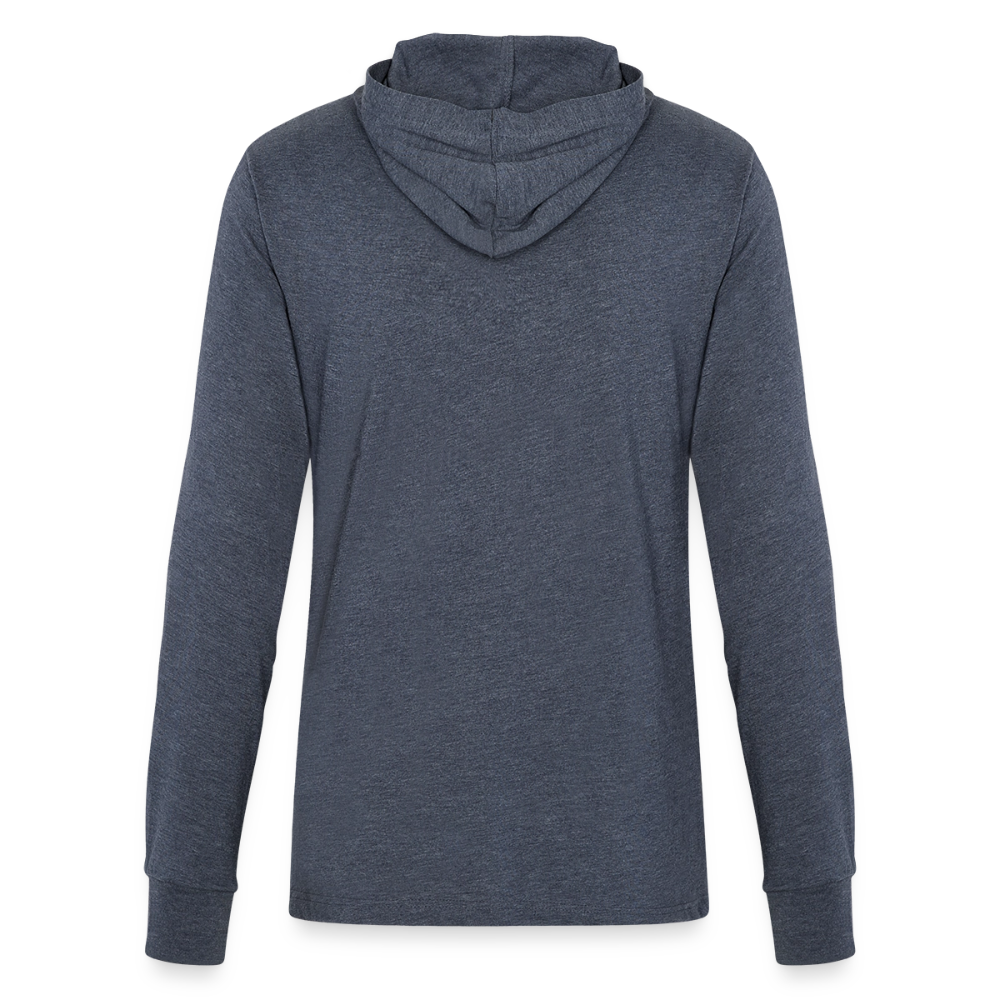 #garagegymlife Unisex Long Sleeve Hooded T-Shirt - Lightweight Year-Round Hoodie - heather navy