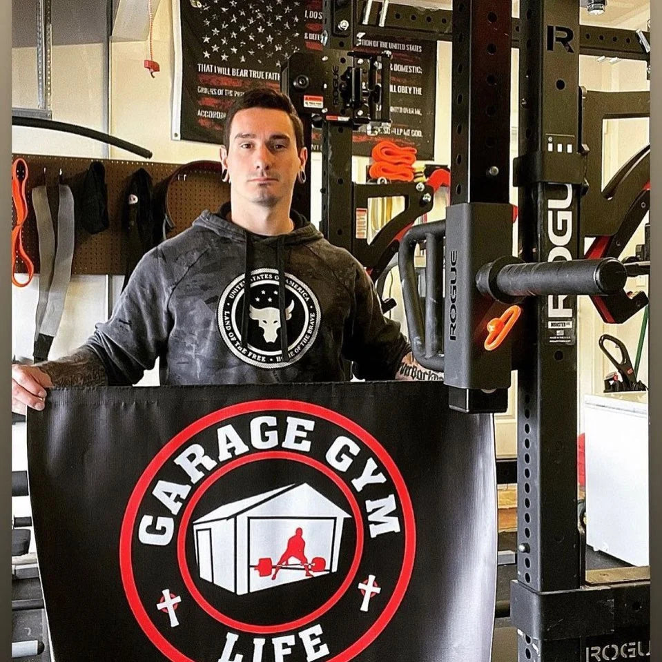 Garage Gym Life Logo 3x3 Vinyl Banner