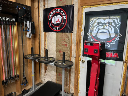 Garage Gym Life Logo 3x3 Vinyl Banner