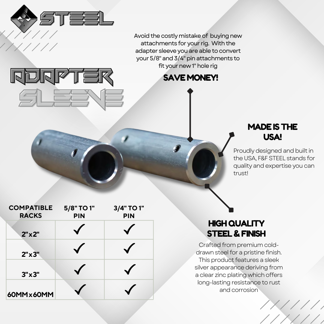 Pin Adapter Sleeve - 5/8" to 1"