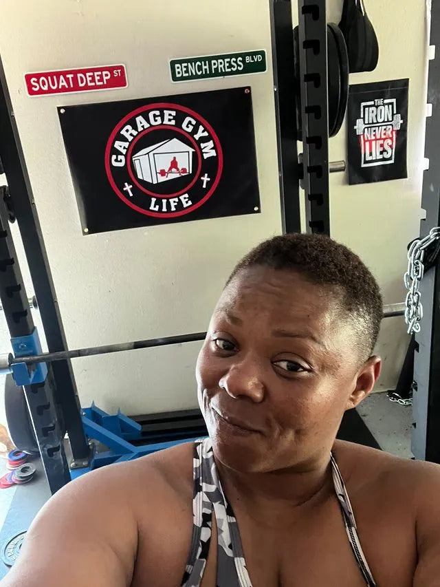 Garage Gym Life Logo 3x3 Vinyl Banner