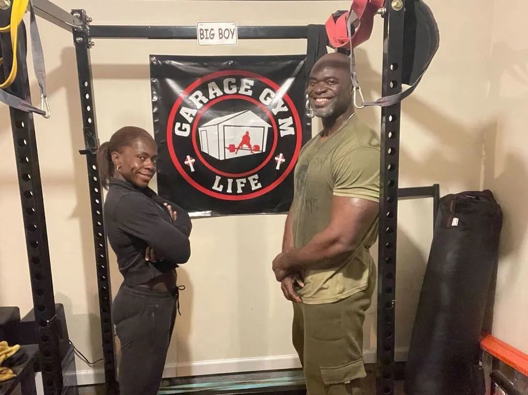 Garage Gym Life Logo 3x3 Vinyl Banner