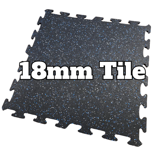 NEW Hammer Clad 18mm (3/4" Nominal) Premium Rubber Floor Tiles and Gym Tile Flooring Interlock