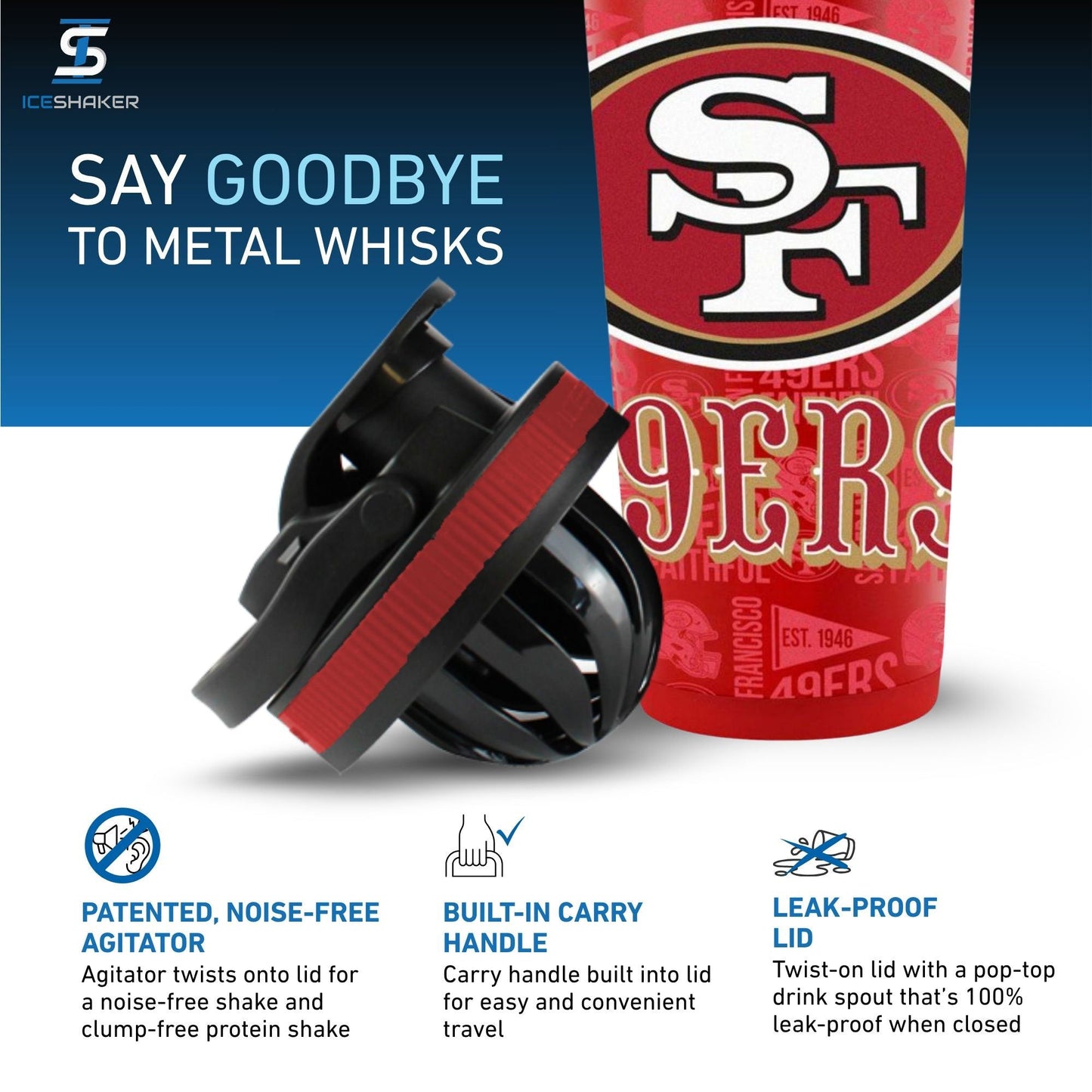 Officially Licensed San Francisco 49ers 4D Ice Shaker