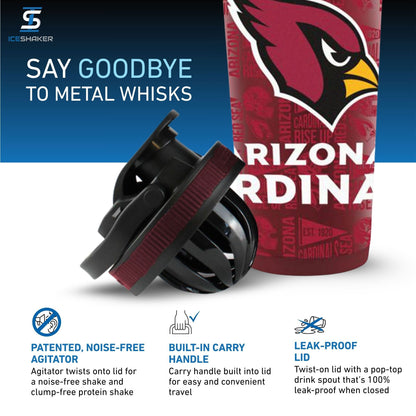 Officially Licensed Arizona Cardinals 26oz Ice Shaker