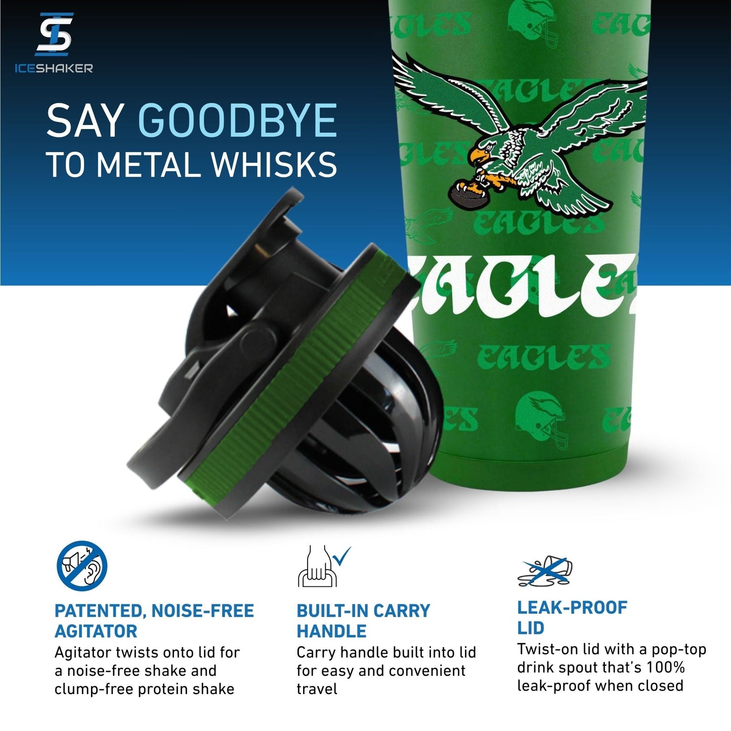 Officially Licensed Philadelphia Eagles 26oz Ice Shaker