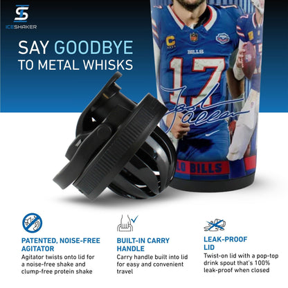Official Josh Allen Buffalo Bills 4D 26oz Ice Shaker