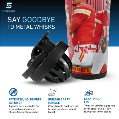 Official Patrick Mahomes Kansas City Chiefs 4D 26oz Ice Shaker