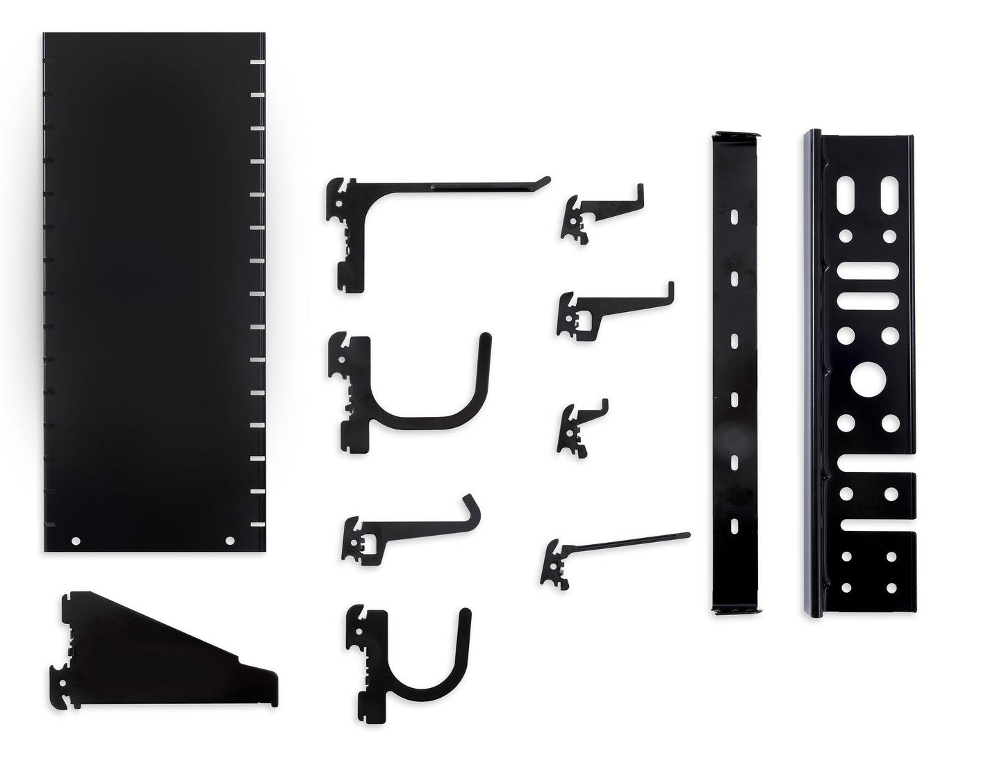 Wall Control Premium Steel Pegboard Kit - Black Pegboard with Hooks