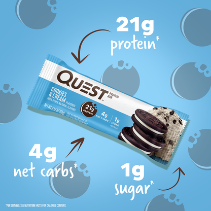 Quest Protein Bar, Cookies & Cream Flavor