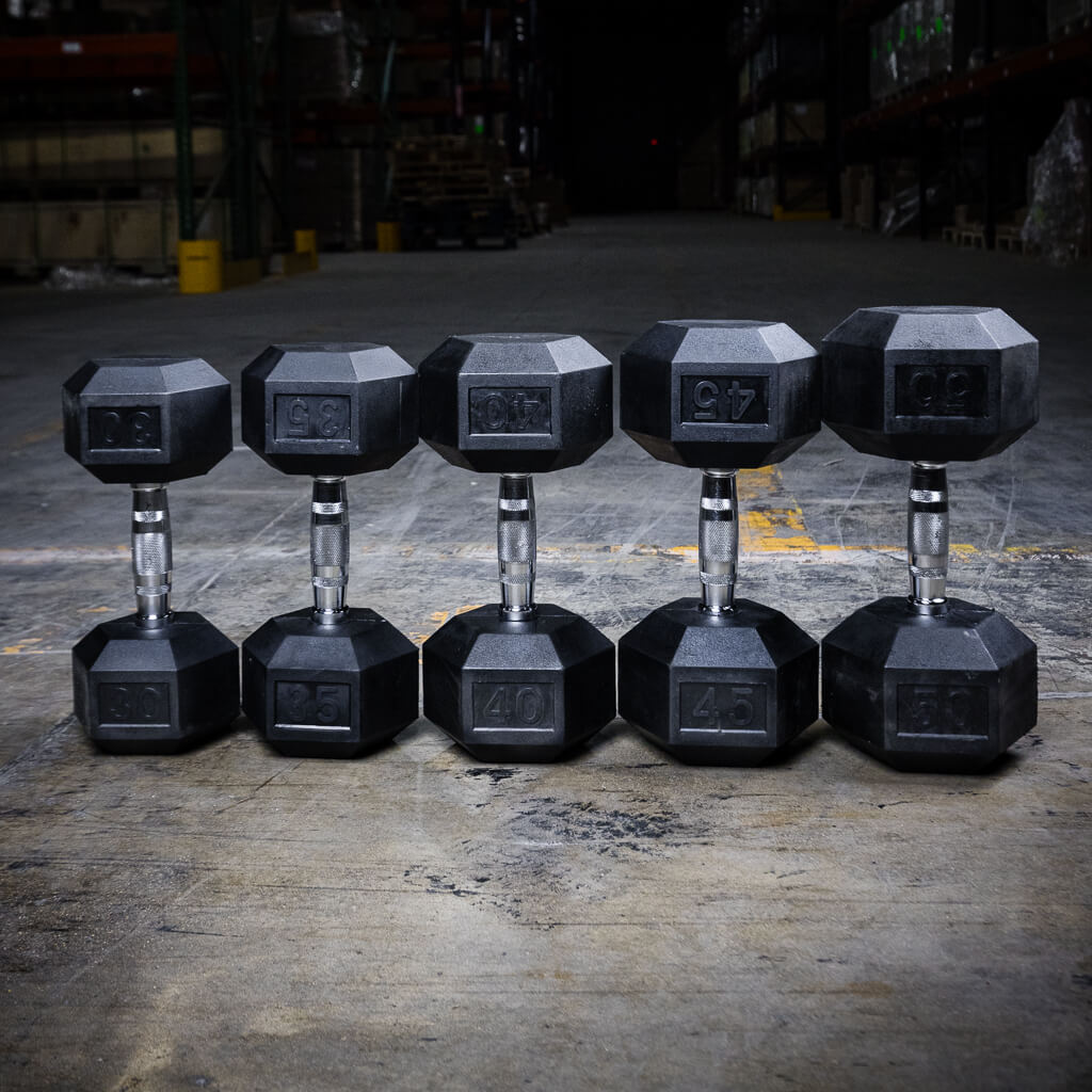 Rubber Hex Dumbbells Sets