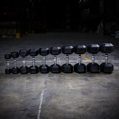 Rubber Hex Dumbbells