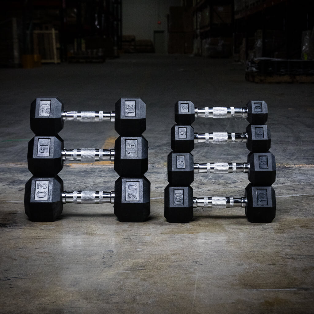 Rubber Hex Dumbbells