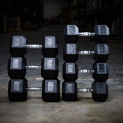 Rubber Hex Dumbbells