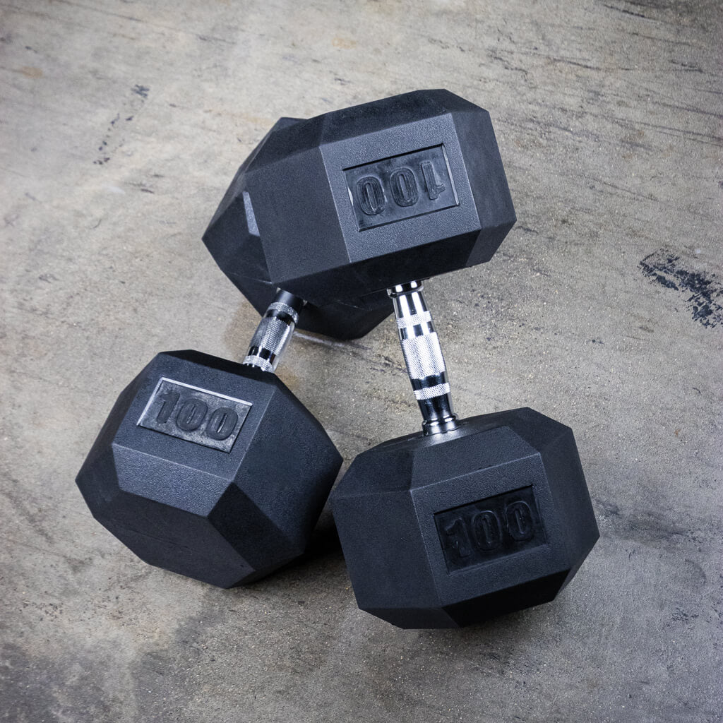 Rubber Hex Dumbbells