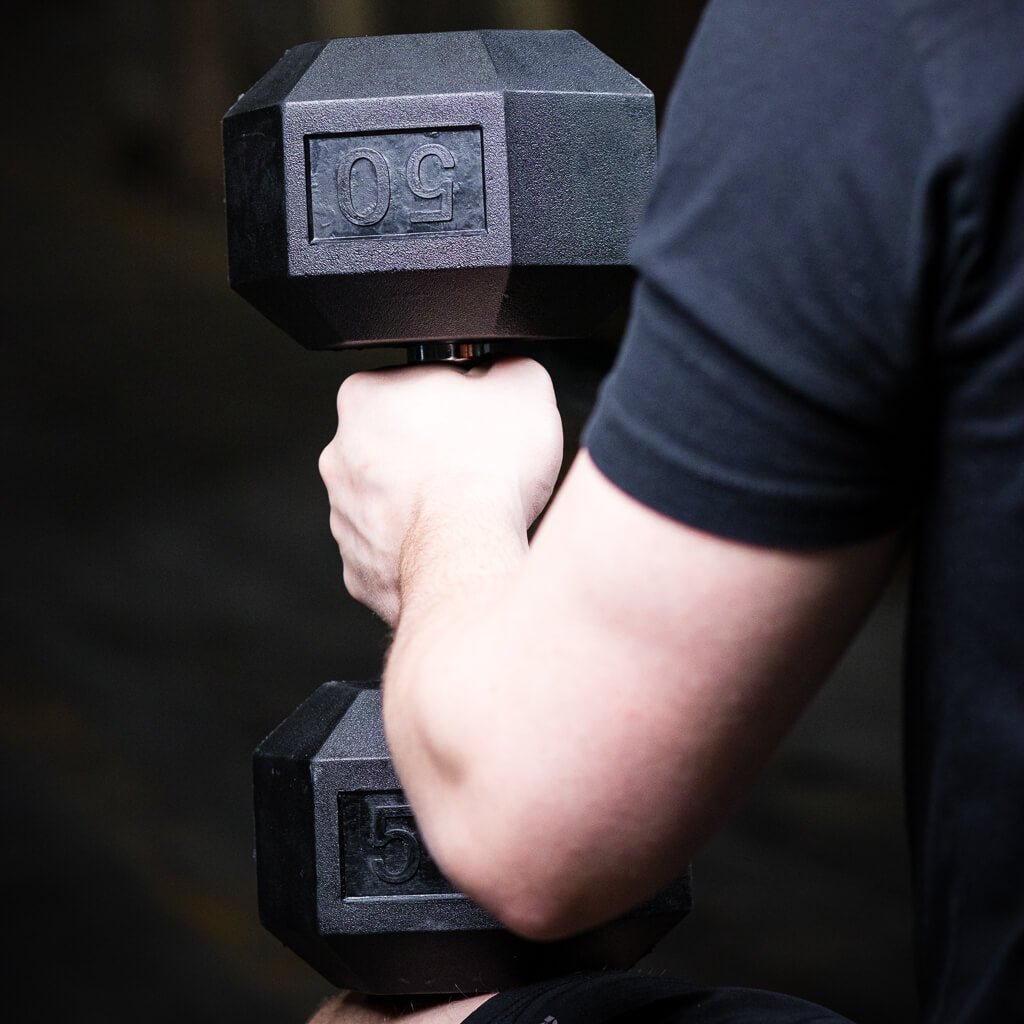 Rubber Hex Dumbbells