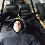 Joe Gray testing a normal flat bench