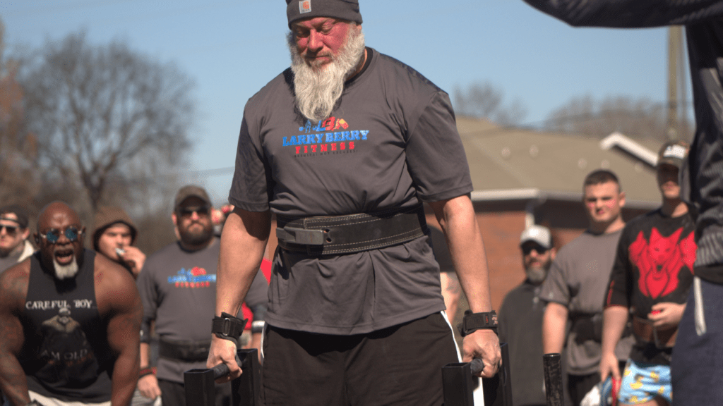 Strongman JT Sowards competing at the Winter Warrior Strongest Showcase 2022